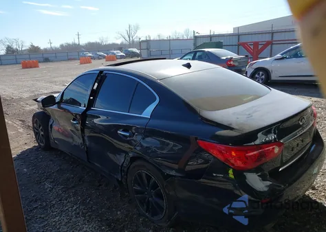 2015 Infiniti Q50 Premium from USA, damaged, VIN JN1BV7AP5FM345379